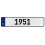 1951 Year  - White Aluminum Street Sign Mancave Euro Plate Name Door Sign Wall