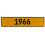 1966 Year  - Yellow Aluminum Street Sign Mancave Euro Plate Name Door Sign Wall