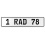 1 RAD 78  - White Aluminum Street Sign Mancave Euro Plate Name Door Sign Wall