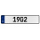 1902 Year  - White Aluminum Street Sign Mancave Euro Plate Name Door Sign Wall