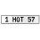 1 HOT 57  - White Aluminum Street Sign Mancave Euro Plate Name Door Sign Wall