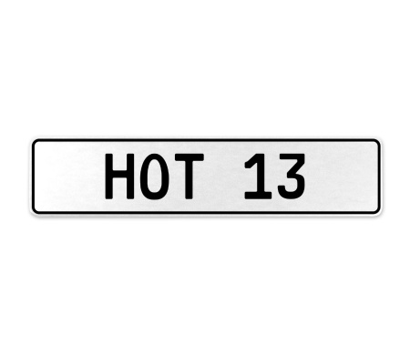 HOT 13  - White Aluminum Street Sign Mancave Euro Plate Name Door Sign Wall Art