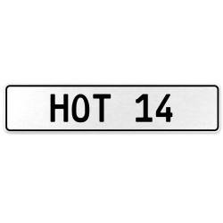 HOT 14  - White Aluminum Street Sign Mancave Euro Plate Name Door Sign Wall Art
