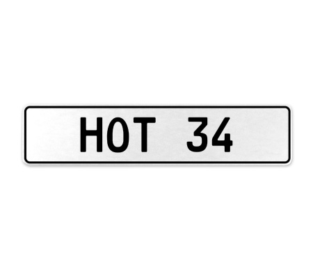 HOT 34  - White Aluminum Street Sign Mancave Euro Plate Name Door Sign Wall Art