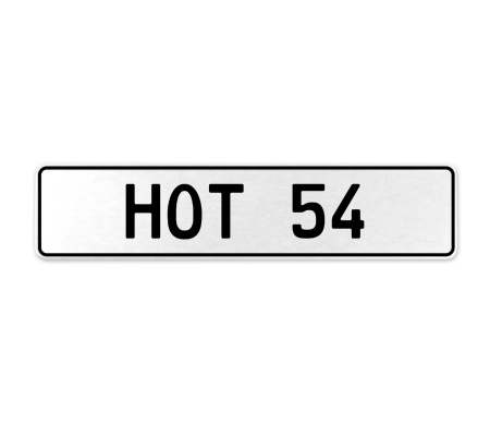 HOT 54  - White Aluminum Street Sign Mancave Euro Plate Name Door Sign Wall Art