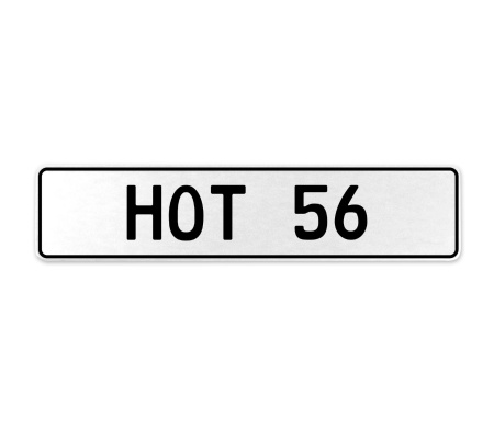 HOT 56  - White Aluminum Street Sign Mancave Euro Plate Name Door Sign Wall Art