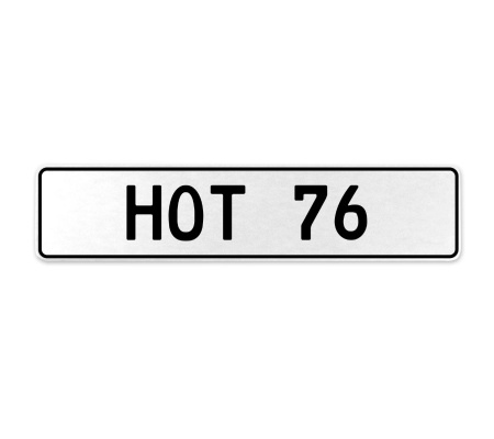 HOT 76  - White Aluminum Street Sign Mancave Euro Plate Name Door Sign Wall Art