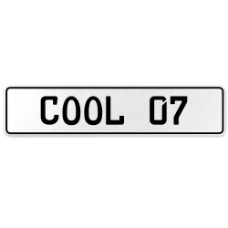 COOL 07  - White Aluminum Street Sign Mancave Euro Plate Name Door Sign Wall