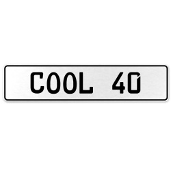 COOL 40  - White Aluminum Street Sign Mancave Euro Plate Name Door Sign Wall