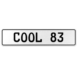 COOL 83  - White Aluminum Street Sign Mancave Euro Plate Name Door Sign Wall