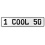 1 COOL 50  - White Aluminum Street Sign Mancave Euro Plate Name Door Sign Wall