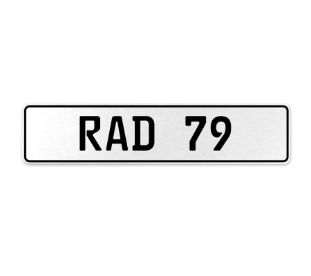 RAD 79  - White Aluminum Street Sign Mancave Euro Plate Name Door Sign Wall Art