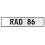 RAD 86  - White Aluminum Street Sign Mancave Euro Plate Name Door Sign Wall Art