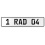 1 RAD 04  - White Aluminum Street Sign Mancave Euro Plate Name Door Sign Wall
