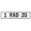 1 RAD 20  - White Aluminum Street Sign Mancave Euro Plate Name Door Sign Wall