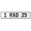 1 RAD 25  - White Aluminum Street Sign Mancave Euro Plate Name Door Sign Wall