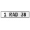 1 RAD 38  - White Aluminum Street Sign Mancave Euro Plate Name Door Sign Wall