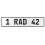 1 RAD 42  - White Aluminum Street Sign Mancave Euro Plate Name Door Sign Wall