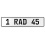 1 RAD 45  - White Aluminum Street Sign Mancave Euro Plate Name Door Sign Wall