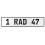 1 RAD 47  - White Aluminum Street Sign Mancave Euro Plate Name Door Sign Wall