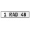 1 RAD 48  - White Aluminum Street Sign Mancave Euro Plate Name Door Sign Wall