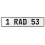 1 RAD 53  - White Aluminum Street Sign Mancave Euro Plate Name Door Sign Wall