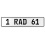 1 RAD 61  - White Aluminum Street Sign Mancave Euro Plate Name Door Sign Wall