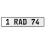 1 RAD 74  - White Aluminum Street Sign Mancave Euro Plate Name Door Sign Wall