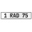 1 RAD 75  - White Aluminum Street Sign Mancave Euro Plate Name Door Sign Wall