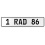 1 RAD 86  - White Aluminum Street Sign Mancave Euro Plate Name Door Sign Wall