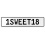 1SWEET18  - White Aluminum Street Sign Mancave Euro Plate Name Door Sign Wall