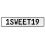 1SWEET19  - White Aluminum Street Sign Mancave Euro Plate Name Door Sign Wall