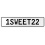 1SWEET22  - White Aluminum Street Sign Mancave Euro Plate Name Door Sign Wall