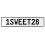 1SWEET28  - White Aluminum Street Sign Mancave Euro Plate Name Door Sign Wall