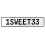 1SWEET33  - White Aluminum Street Sign Mancave Euro Plate Name Door Sign Wall