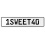 1SWEET40  - White Aluminum Street Sign Mancave Euro Plate Name Door Sign Wall