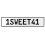 1SWEET41  - White Aluminum Street Sign Mancave Euro Plate Name Door Sign Wall