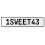 1SWEET43  - White Aluminum Street Sign Mancave Euro Plate Name Door Sign Wall