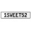 1SWEET52  - White Aluminum Street Sign Mancave Euro Plate Name Door Sign Wall