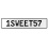 1SWEET57  - White Aluminum Street Sign Mancave Euro Plate Name Door Sign Wall