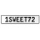 1SWEET72  - White Aluminum Street Sign Mancave Euro Plate Name Door Sign Wall