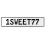1SWEET77  - White Aluminum Street Sign Mancave Euro Plate Name Door Sign Wall