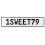 1SWEET79  - White Aluminum Street Sign Mancave Euro Plate Name Door Sign Wall