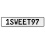 1SWEET97  - White Aluminum Street Sign Mancave Euro Plate Name Door Sign Wall