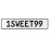 1SWEET99  - White Aluminum Street Sign Mancave Euro Plate Name Door Sign Wall