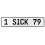 1 SICK 79  - White Aluminum Street Sign Mancave Euro Plate Name Door Sign Wall