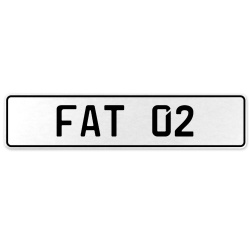 FAT 02  - White Aluminum Street Sign Mancave Euro Plate Name Door Sign Wall Art