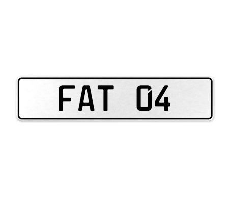 FAT 04  - White Aluminum Street Sign Mancave Euro Plate Name Door Sign Wall Art