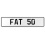 FAT 50  - White Aluminum Street Sign Mancave Euro Plate Name Door Sign Wall Art