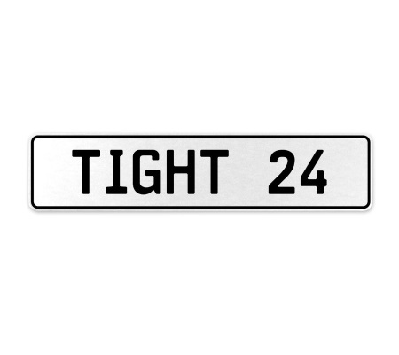 TIGHT 24  - White Aluminum Street Sign Mancave Euro Plate Name Door Sign Wall
